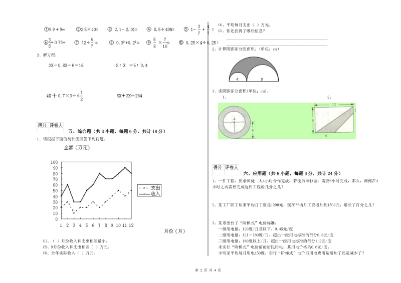 湖南省2019年小升初数学每日一练试题D卷 附答案.doc_第2页