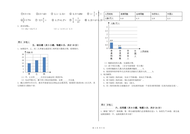 福建省2019年小升初数学全真模拟考试试题D卷 含答案.doc_第2页