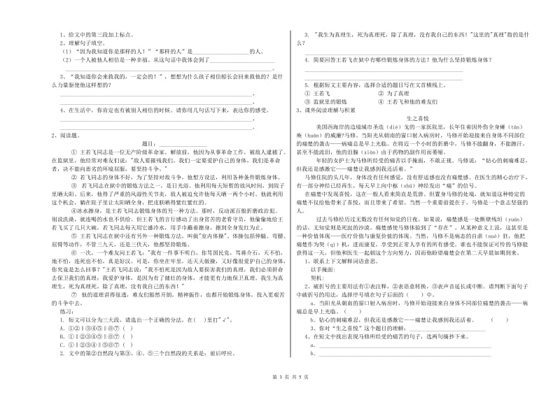 荆州市重点小学小升初语文考前练习试题 含答案.doc_第3页