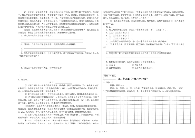 石家庄市重点小学小升初语文能力提升试题 附答案.doc_第3页