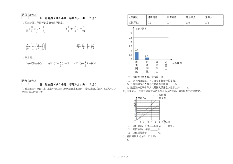 湖南省2020年小升初数学能力测试试题A卷 附答案.doc_第2页