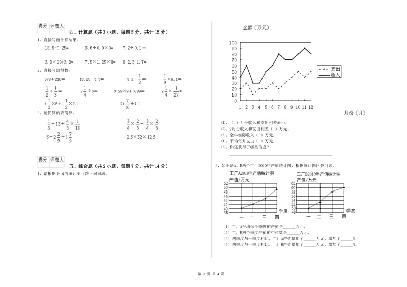 苏教版六年级数学上学期期末考试试题C卷 附解析.doc_第2页