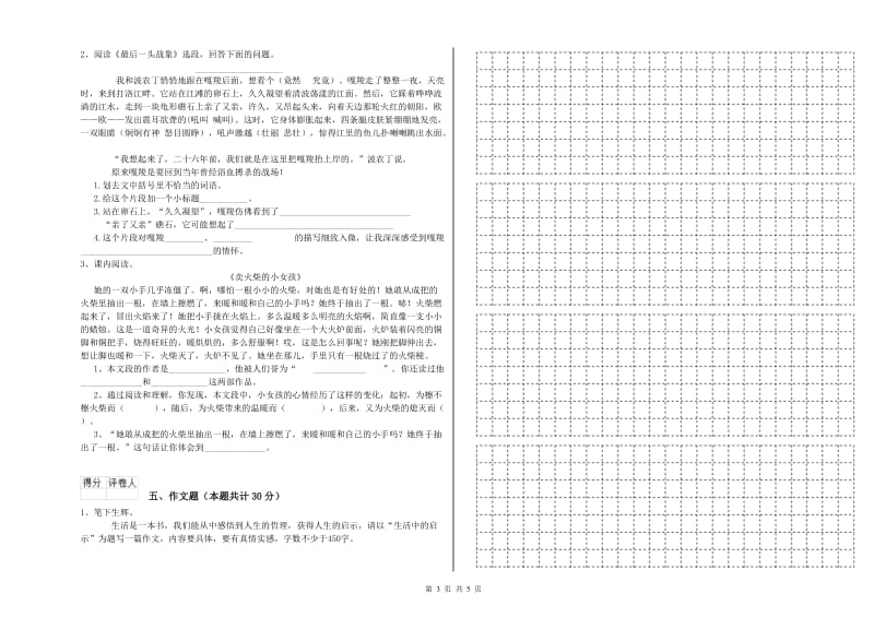 渭南市重点小学小升初语文能力提升试卷 附解析.doc_第3页