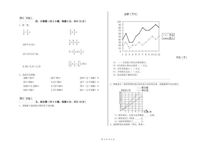 福建省2020年小升初数学能力测试试题A卷 附答案.doc_第2页