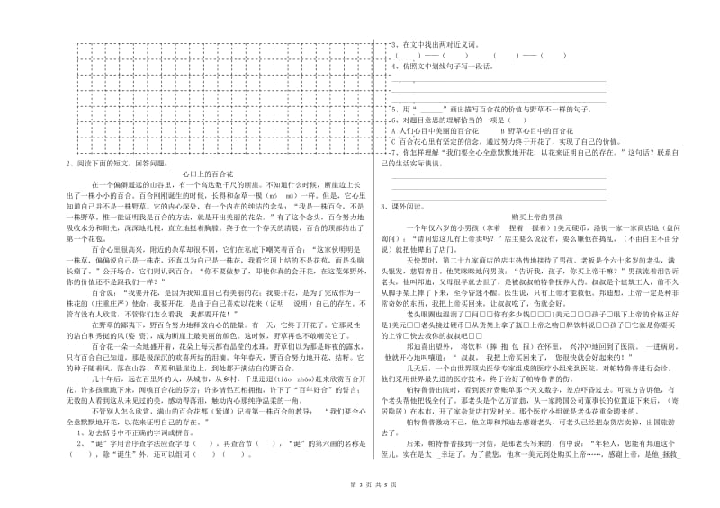 珠海市重点小学小升初语文能力提升试题 附解析.doc_第3页