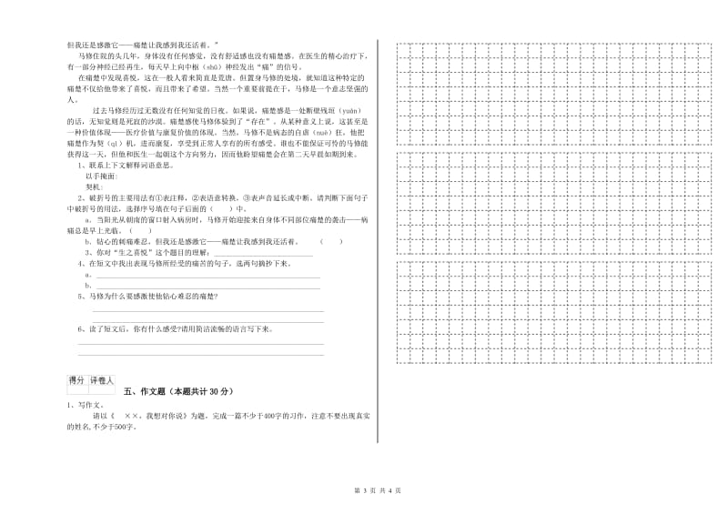 漯河市重点小学小升初语文模拟考试试题 含答案.doc_第3页