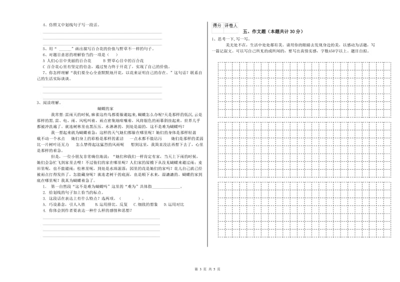 湖南省小升初语文考前检测试题A卷 附答案.doc_第3页