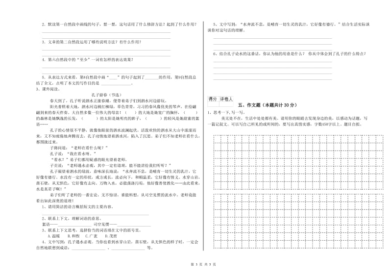 衡阳市重点小学小升初语文全真模拟考试试题 附答案.doc_第3页