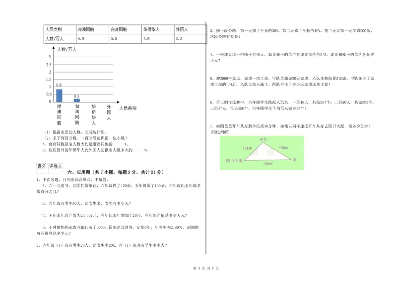 长春版六年级数学【下册】期末考试试卷C卷 附解析.doc_第3页