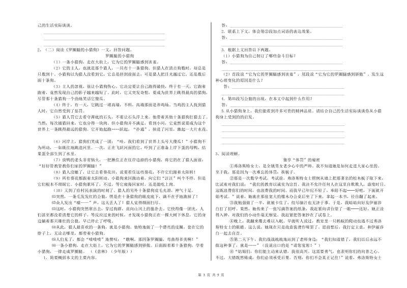 菏泽市重点小学小升初语文自我检测试卷 附解析.doc_第3页