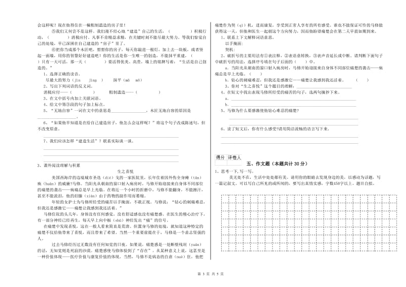 金华市重点小学小升初语文过关检测试卷 附解析.doc_第3页