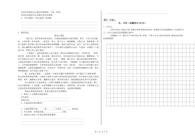 镇江市实验小学六年级语文下学期综合练习试题 含答案.doc_第3页