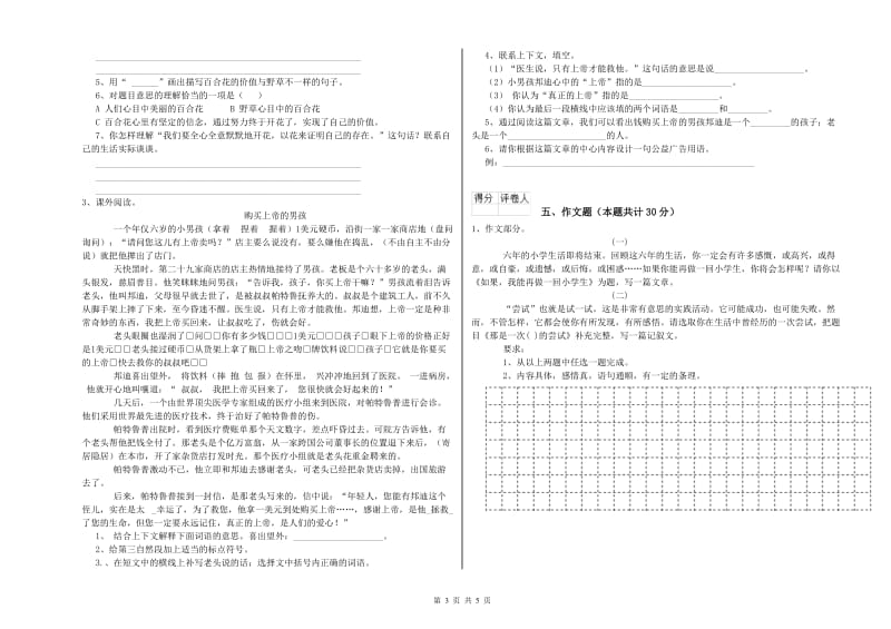 长春市重点小学小升初语文提升训练试卷 附解析.doc_第3页