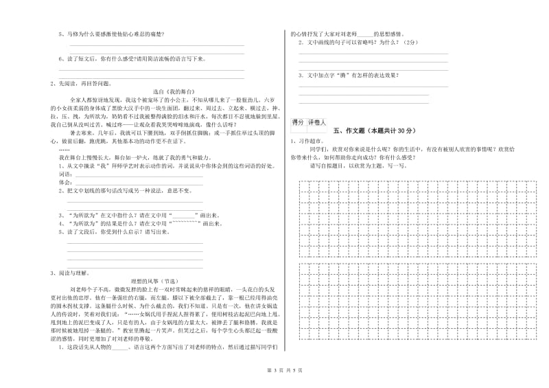 赣州市重点小学小升初语文综合练习试卷 附解析.doc_第3页