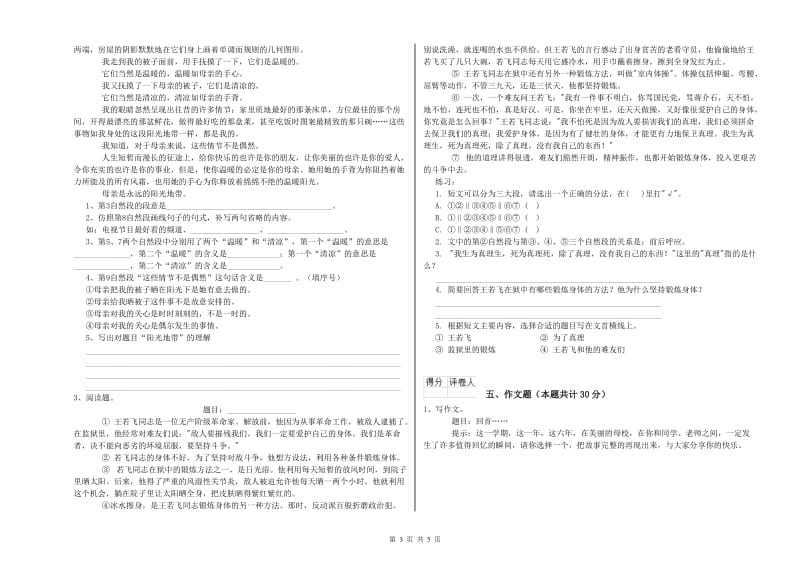 贺州市重点小学小升初语文过关检测试题 含答案.doc_第3页