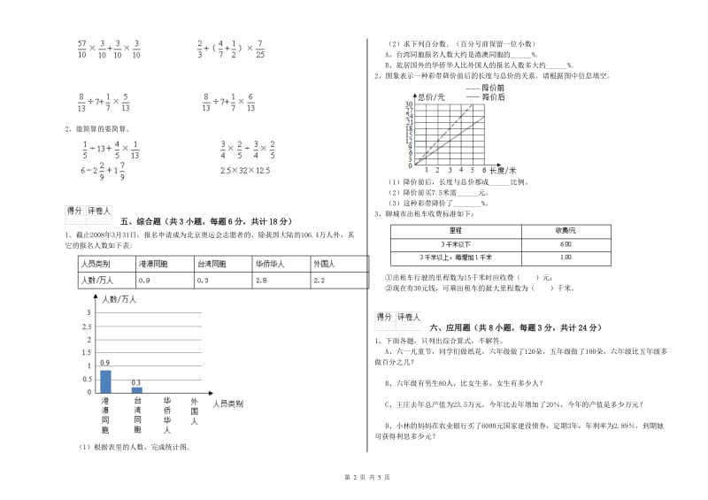 贵州省2020年小升初数学每日一练试卷B卷 附答案.doc_第2页