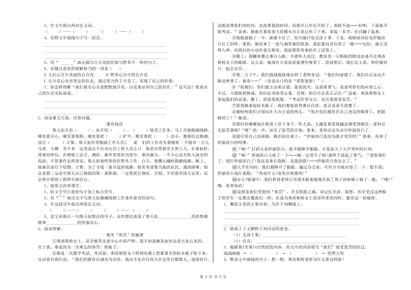 遂宁市重点小学小升初语文过关检测试题 附解析.doc_第3页