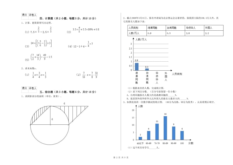 贵州省2020年小升初数学能力检测试题C卷 含答案.doc_第2页