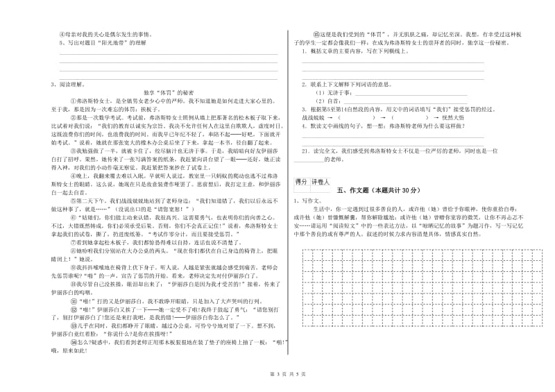 葫芦岛市重点小学小升初语文自我检测试题 含答案.doc_第3页