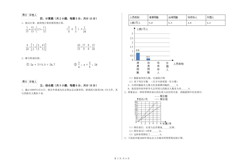 青海省2020年小升初数学模拟考试试题C卷 附解析.doc_第2页