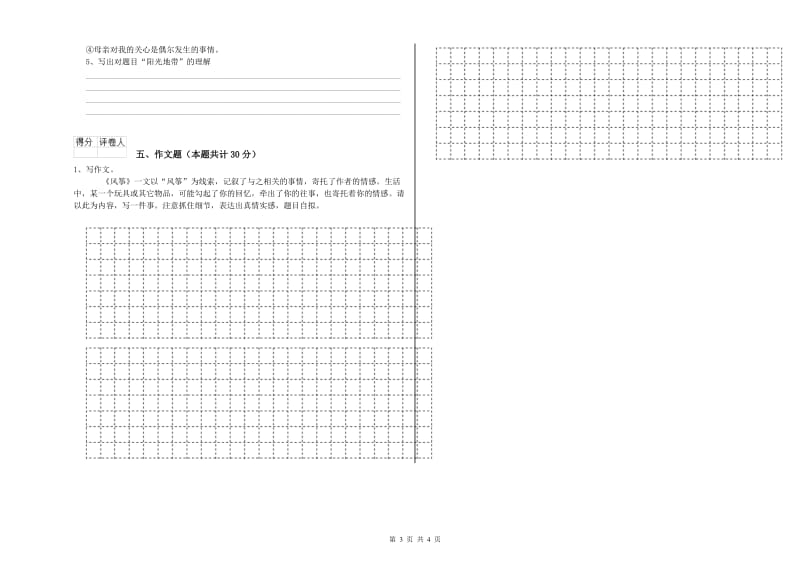 鹤壁市重点小学小升初语文提升训练试题 含答案.doc_第3页