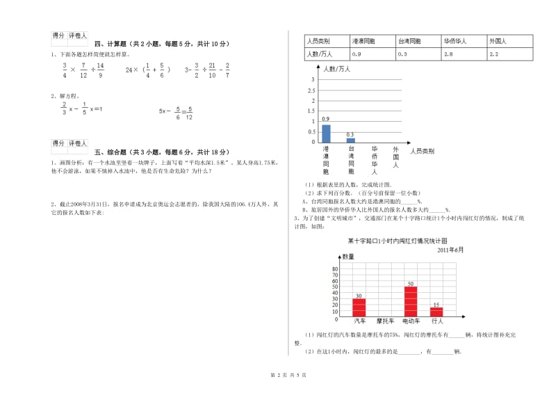 青海省2019年小升初数学自我检测试题B卷 含答案.doc_第2页