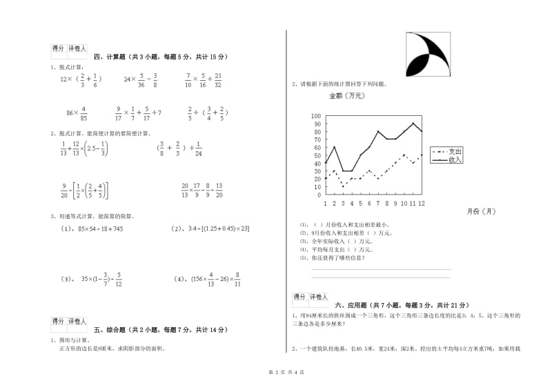 贵港市实验小学六年级数学【下册】过关检测试题 附答案.doc_第2页