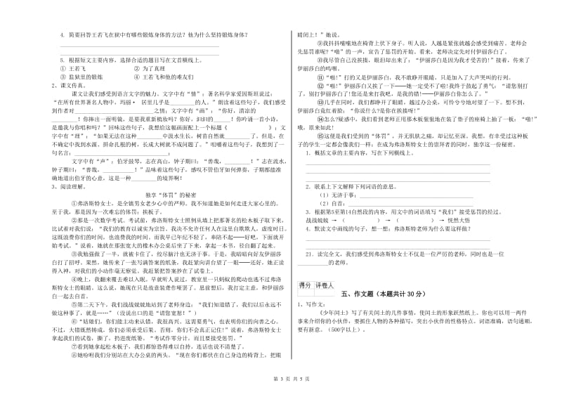 辽宁省小升初语文综合检测试卷 含答案.doc_第3页