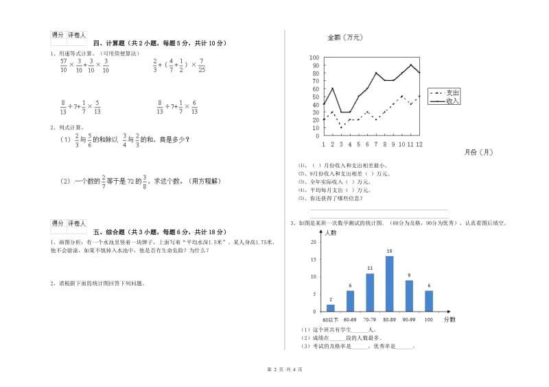 青海省2020年小升初数学自我检测试题A卷 附解析.doc_第2页