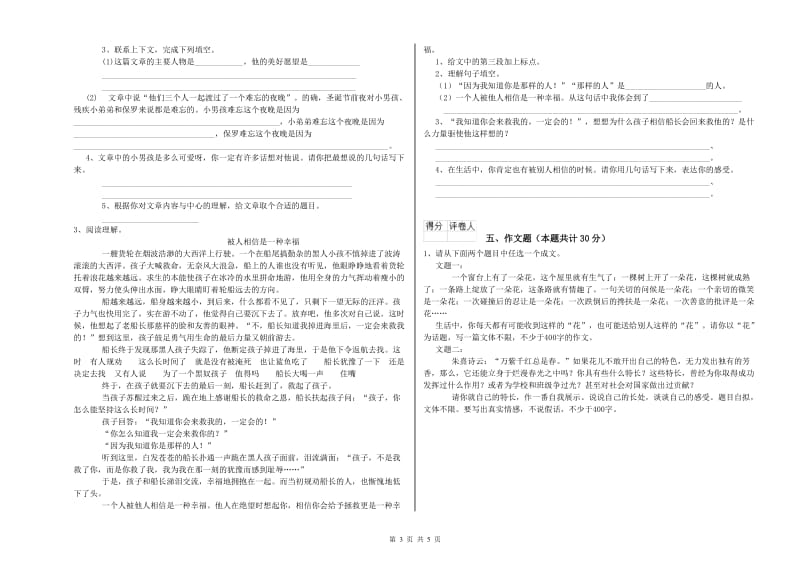 长沙市重点小学小升初语文考前检测试题 附答案.doc_第3页