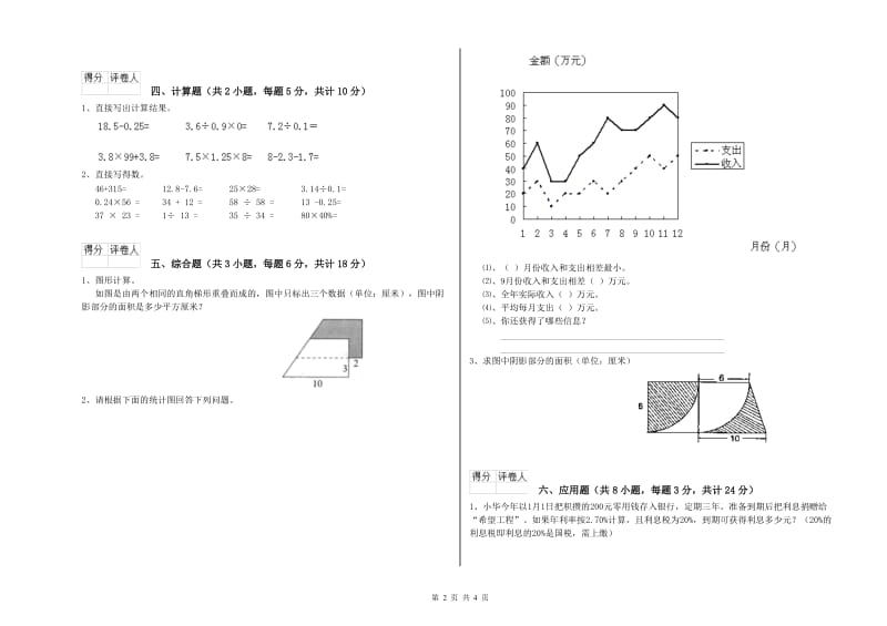 辽宁省2019年小升初数学考前检测试卷D卷 附解析.doc_第2页