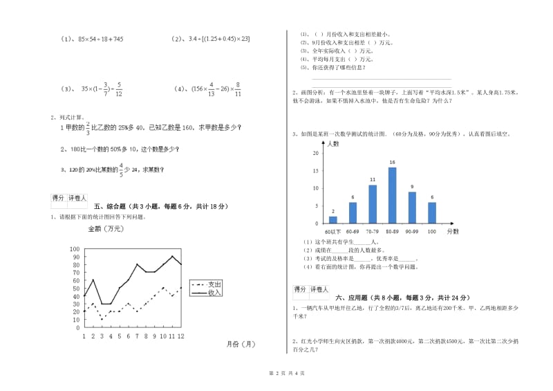 青海省2020年小升初数学综合练习试题A卷 附答案.doc_第2页