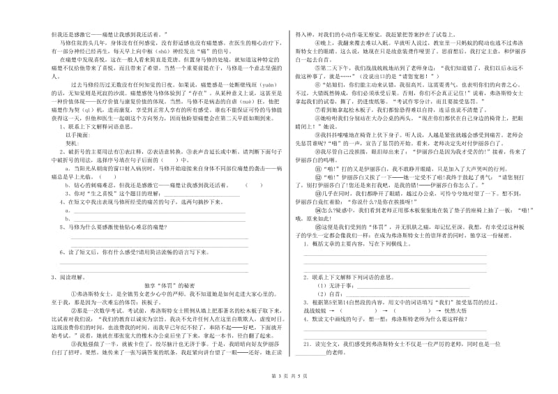 辽宁省小升初语文能力提升试题 附答案.doc_第3页