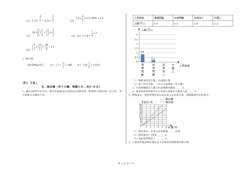 黑龙江省2020年小升初数学能力检测试题A卷 附解析.doc_第2页