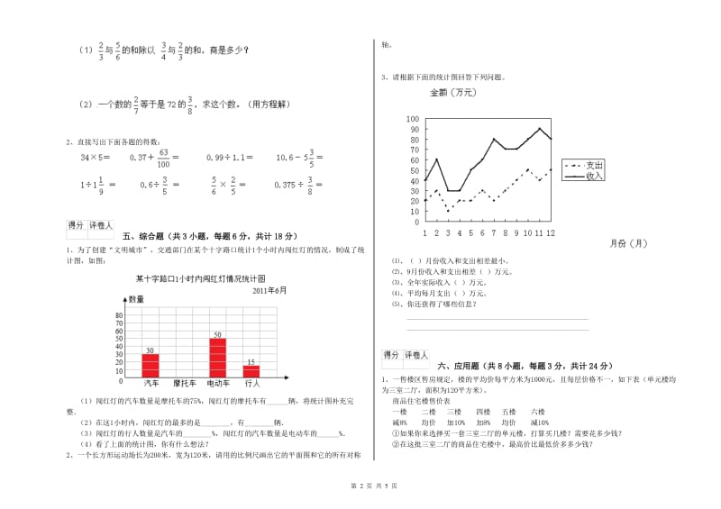 黑龙江省2020年小升初数学能力检测试题C卷 附答案.doc_第2页