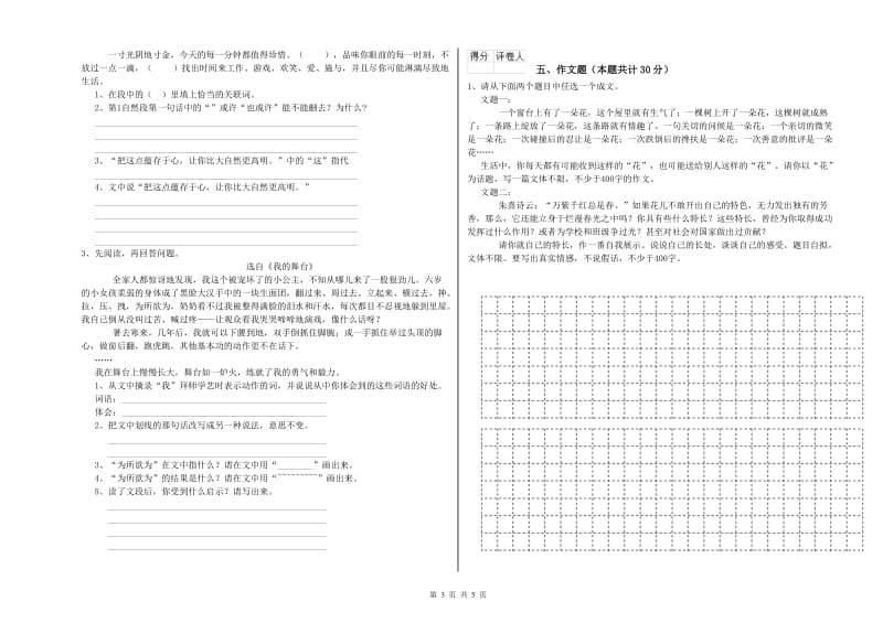 青海省小升初语文提升训练试题D卷 附解析.doc_第3页