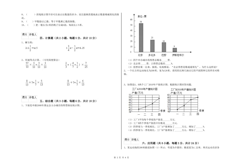 青海省2020年小升初数学全真模拟考试试卷A卷 附解析.doc_第2页