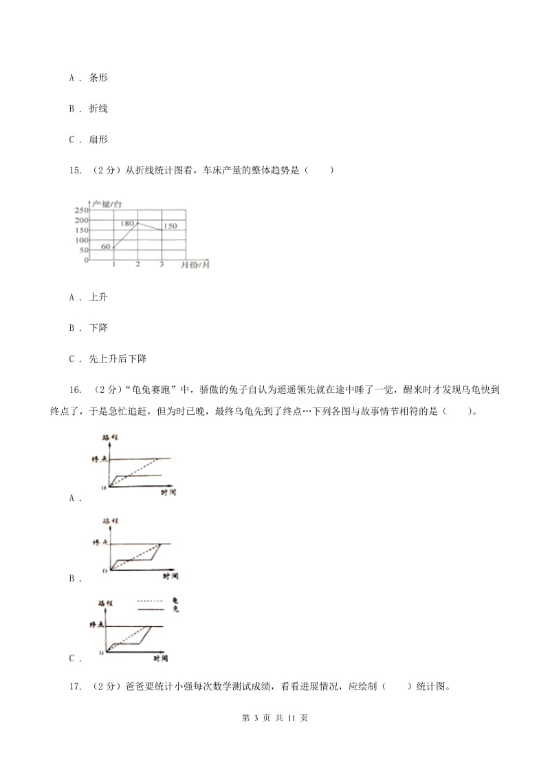 人教版2020年小升初数学备考专题 统计与可能性综合卷C卷.doc_第3页