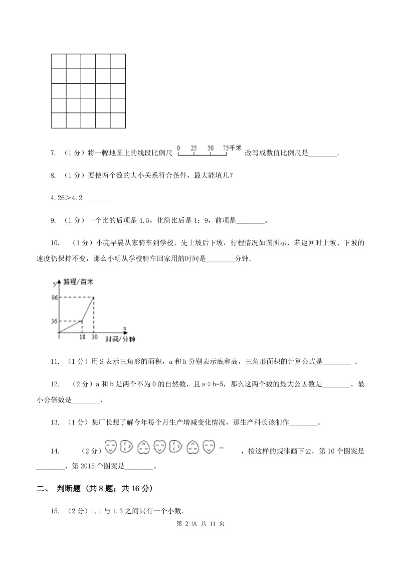 人教版2020年小升初数学备考专题 数与代数提高卷（I）卷.doc_第2页