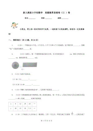 新人教版小升初數(shù)學 真題集萃易錯卷（II ）卷.doc