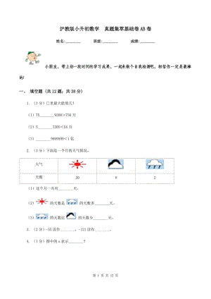 滬教版小升初數(shù)學(xué) 真題集萃基礎(chǔ)卷AB卷.doc