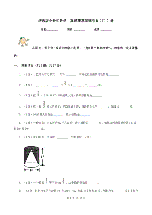 浙教版小升初數(shù)學(xué) 真題集萃基礎(chǔ)卷B（II ）卷.doc