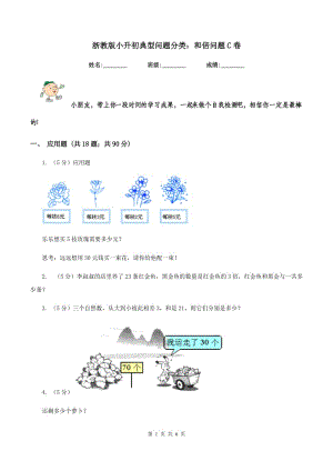 浙教版小升初典型問題分類：和倍問題C卷.doc