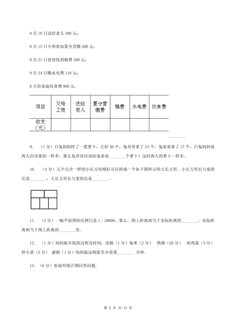 部编版2020年毕业数学试卷D卷.doc_第2页