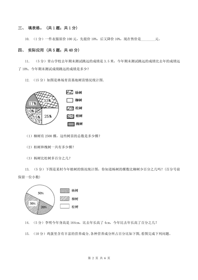 人教版数学六年级上册 第六单元第四课时求一个数比另一个数多（少）百分之几 同步测试B卷.doc_第2页