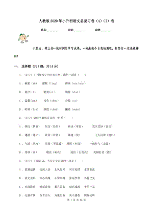 人教版2020年小升初語文總復(fù)習(xí)卷（4）（I）卷.doc