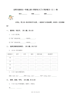 北師大版語文一年級上冊《瑪莎長大了》同步練習（II ）卷.doc