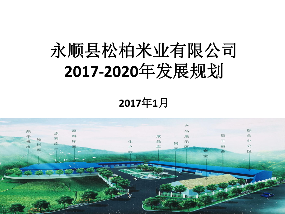 松柏大米-永顺县松柏米业2017-2020发展规划.ppt_第1页