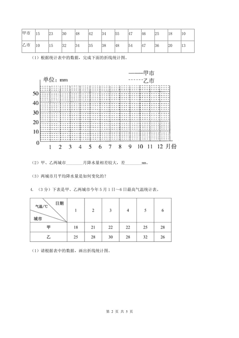浙教版小学数学六年级上册 第21课时 身高和体重C卷.doc_第2页