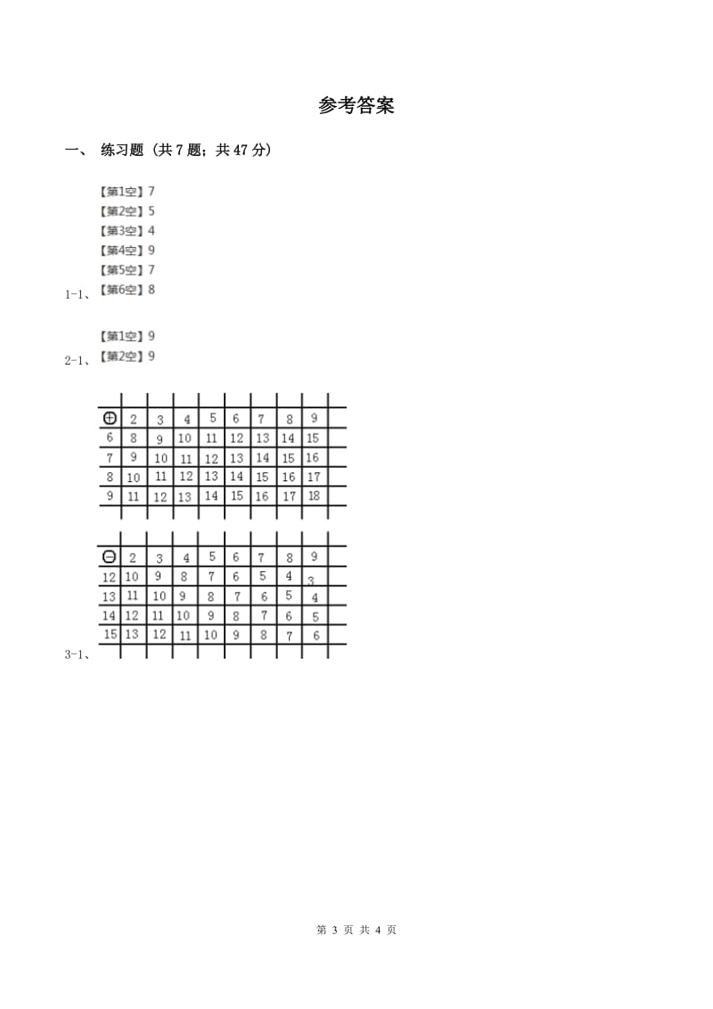 西师大版小学数学一年级上学期第六单元第1课时《11减几》（I）卷.doc_第3页